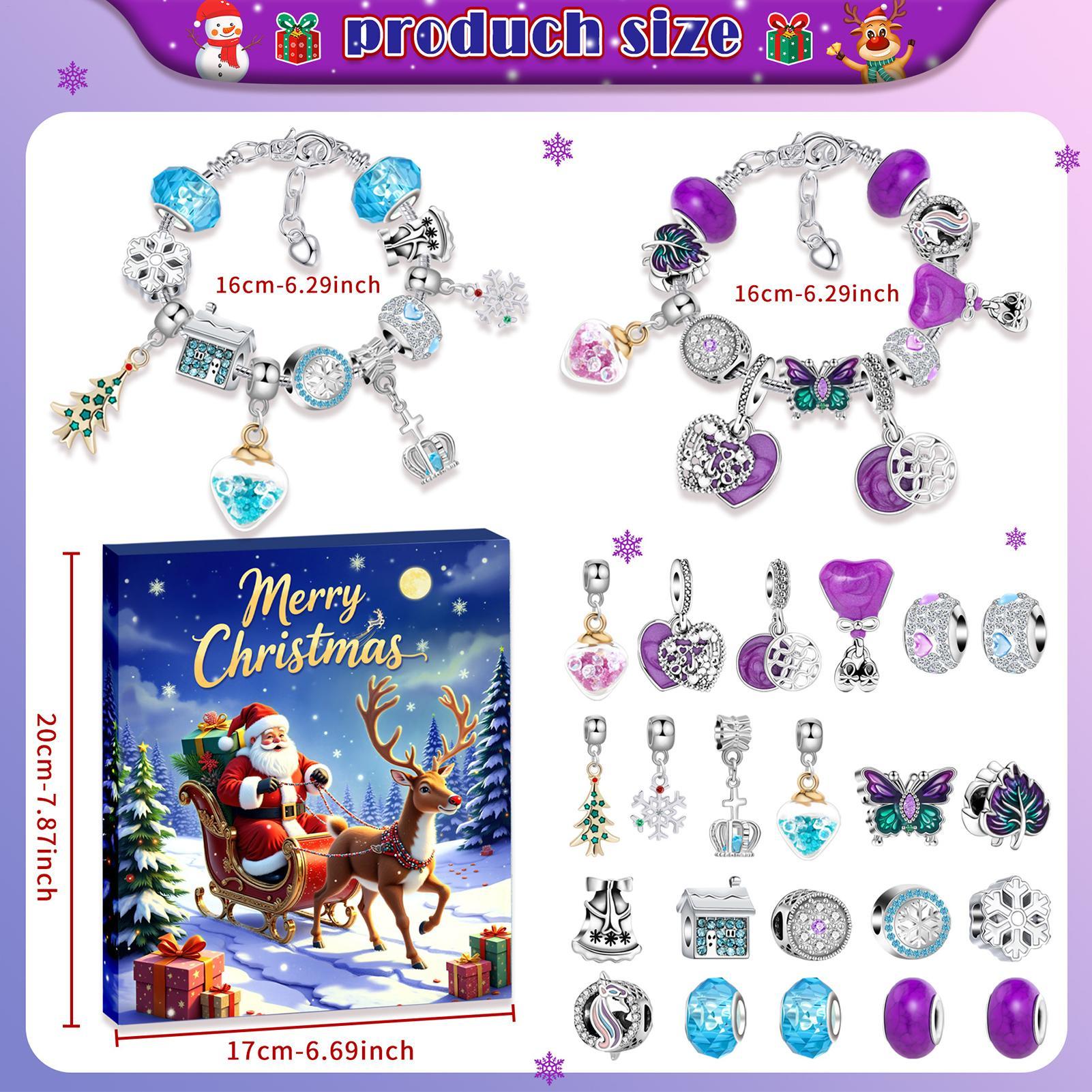 Jewelry Making Advent Calendar - 24 Tage Weihnachten Countdown Adventskalender Geschenkbox