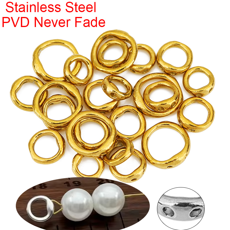 Jewelry Making Articles - 20 Stück Edelstahl-Halskettenverschlüsse, Haken, Fädeln, Perlenzubehör,