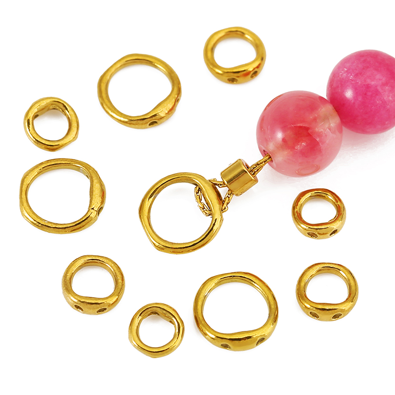 Jewelry Making Articles - 30 Stück 5/6/8mm Edelstahl-Perlenzubehör, Halskettenverschlüsse, Doppelloch-Endverbinder,