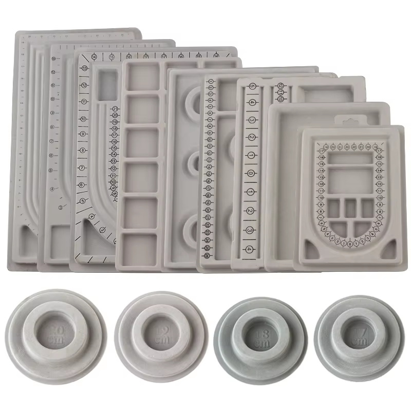 Jewelry Making Table - 1PC Grau Beflockte Perle Bord Armband