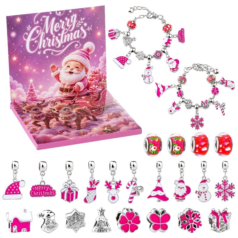 Jewelry Making Advent Calendar - 2026 Weihnachts-Adventskalender Geschenke 24-Tage-Überraschungs-Countdown Armband Handgemachtes