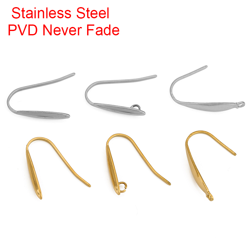 Jewelry Making Articles - 10 Stück nie verblassende Edelstahl-Ohrringhaken, Drahtherstellung,