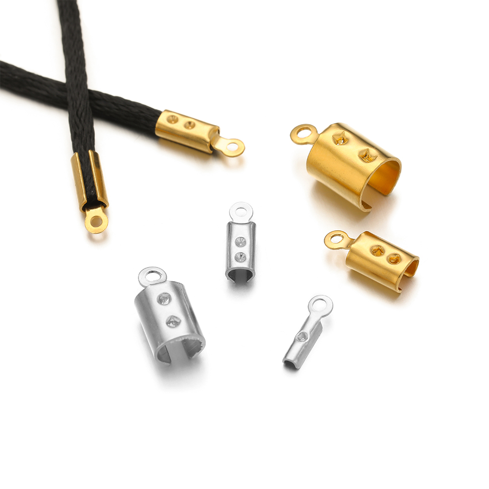 Jewelry Making Articles - 50 Stück hochwertige Crimp-Endperlen aus Edelstahl,