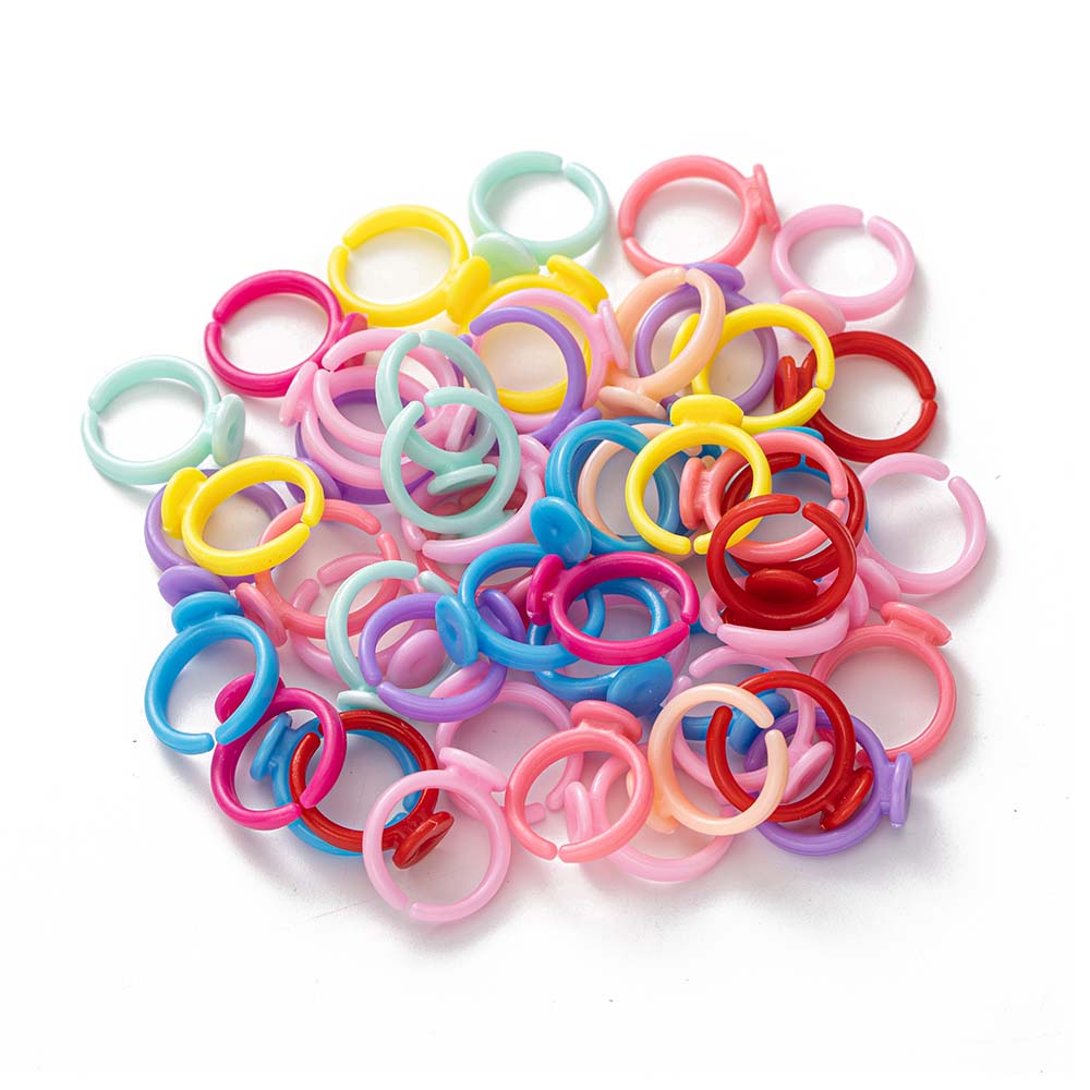Jewelry Making 3 Year Old - 100 Stück durchsichtige verstellbare Ringe aus
