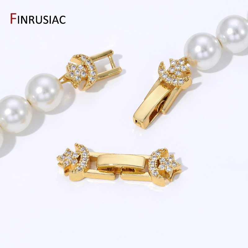 Jewelry Making Articles - 18K vergoldeter Messing-Perlenverschluss, Verschlüsse für Armbänder,