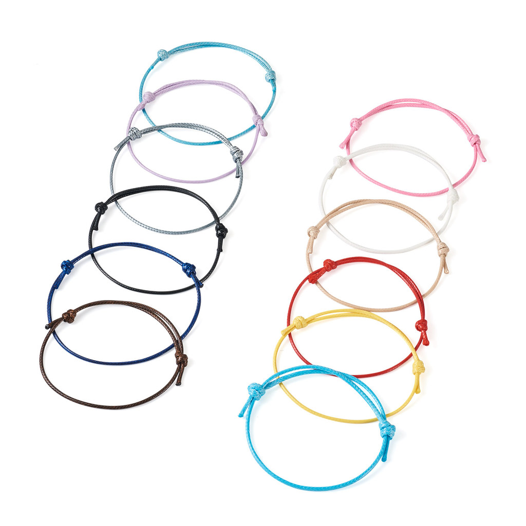 Jewelry Making Wax - 120 Stück 12 Farben Gewachste Polyester-Schnur
