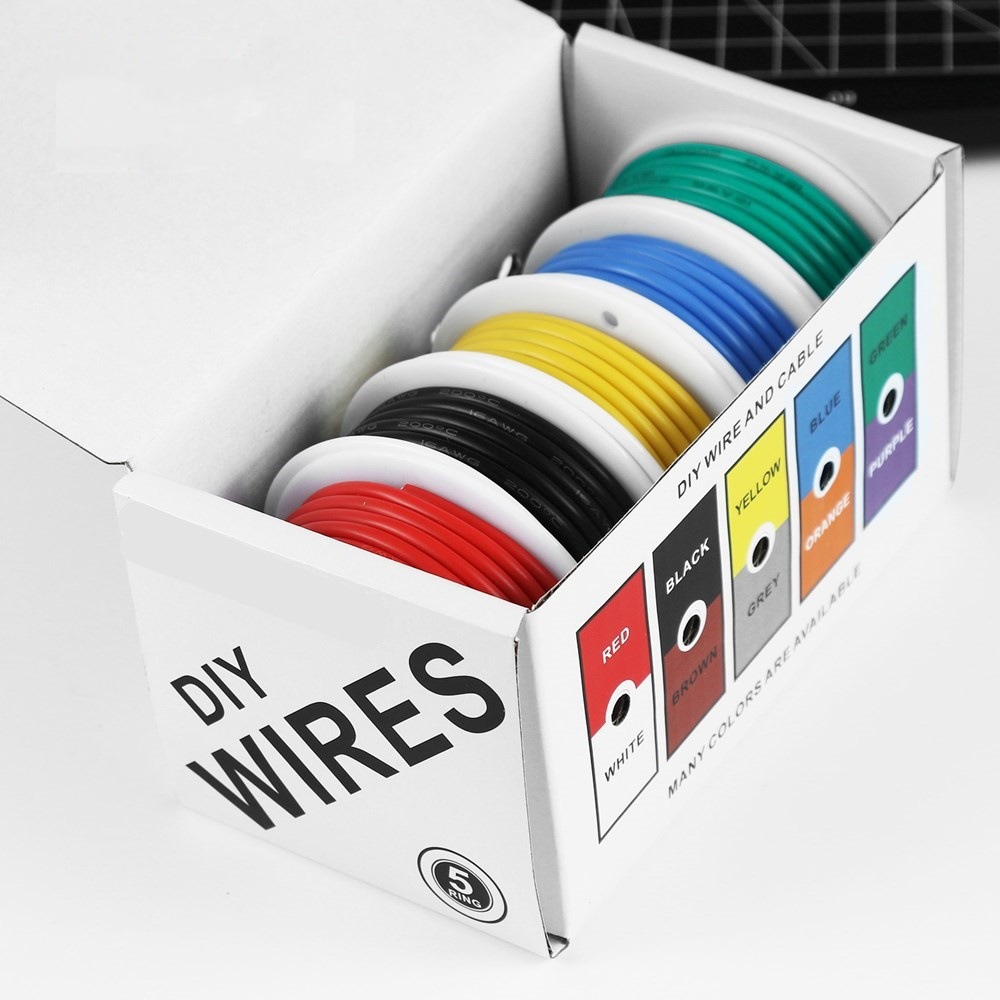 Wire 22 Gauge Copper - 20–24 AWG Elektrodraht, flexible Silikondrähte, 22