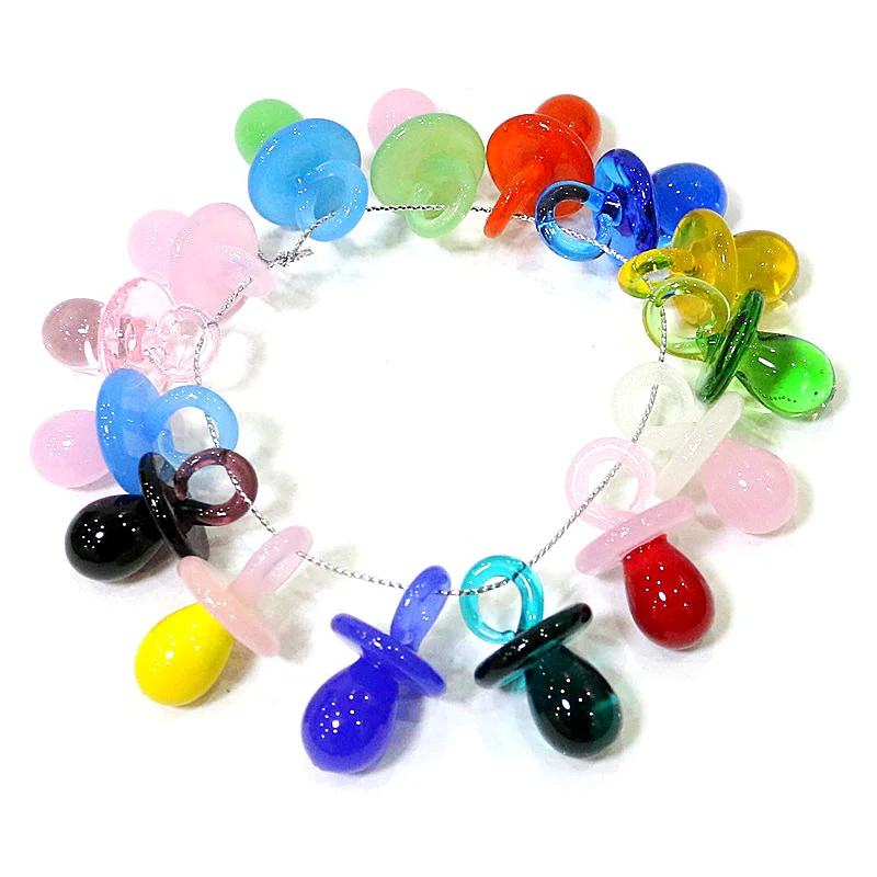 Jewelry Making 3 Year Old - Miniatur Glas Schnuller Charme niedlichen nippel