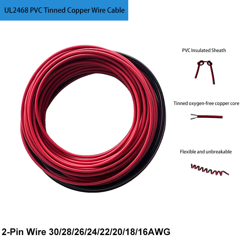 UL2468 PVC 2-Pin Draht verzinn – Wire 22 Gauge Copper Bewertung und Preis