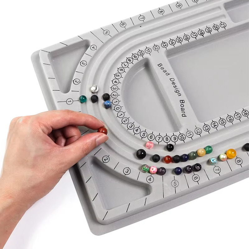 1PC Grau Beflockte Perle Bord  – Jewelry Making Table Bewertung und Preis