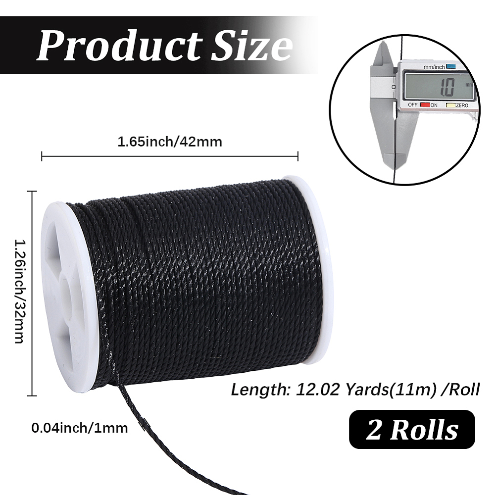2 Rollen 24 Yards 1MM Schwarze – Jewelry Making Wax Bewertung und Preis